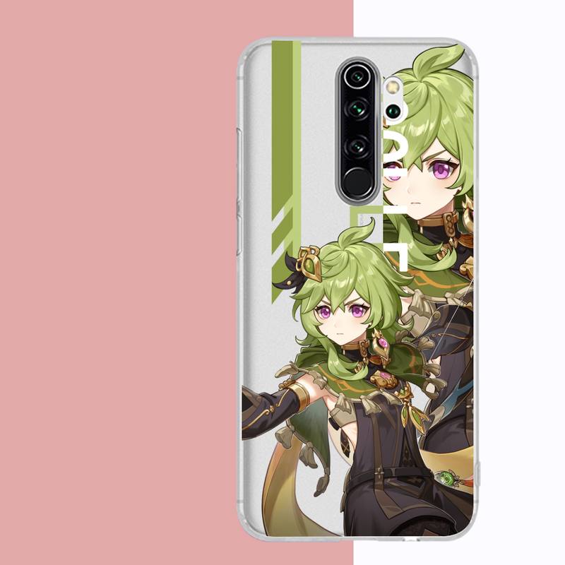 Anime Genshin Impact Cyno Zhongli Handyhülle für Samsung A51 A52 A71 A12 für Redmi 7 9 9A für Huawei Honor8X 10i Klare Hülle