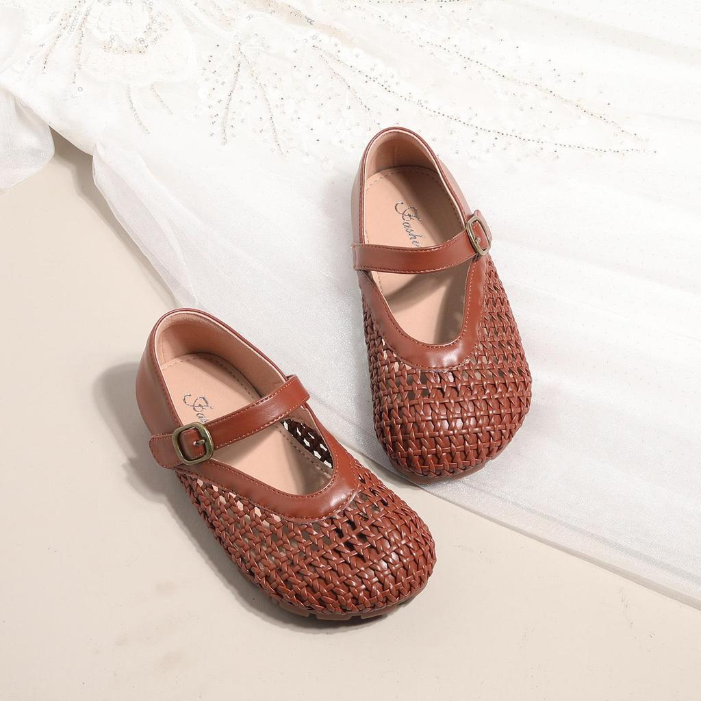 2026 Girls' Summer Princess Sandals - Spring Leather Hollow Design