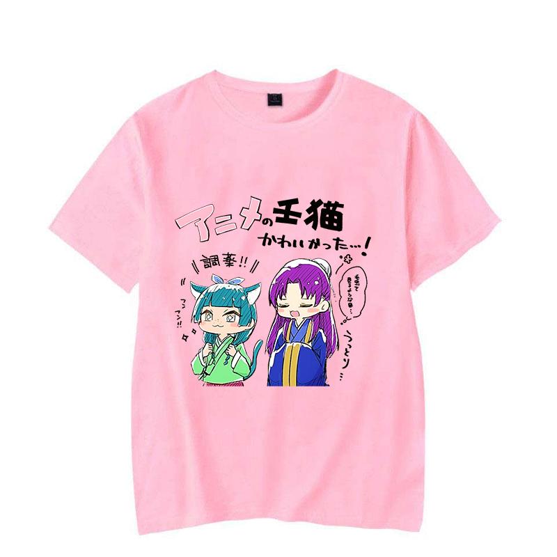 New The Apothecary Diaries Print Short Sleeve Casual T-shirt Summer Fashion Anime Harajuku Short Sleeve Women's Men's Top