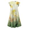 Women's Round Neck Casual Short Sleeve Ruffle-Trim Summer  Dresses