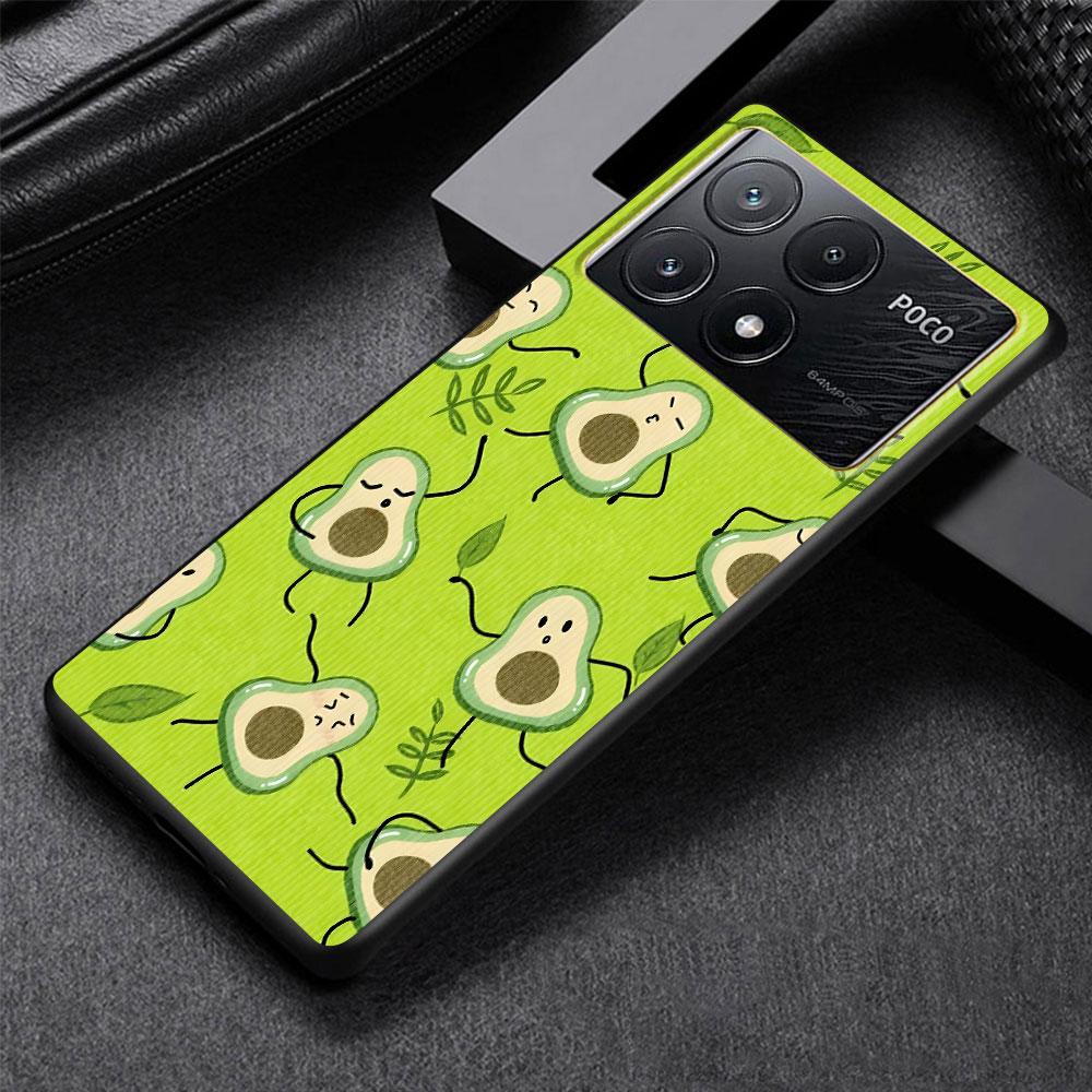 Avocado Case for Xiaomi Poco X6 X3 NFC M5s X5 F3 M4 M3 Pro Black Silicone Soft Phone Cover Coque