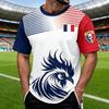 Men's France Soccer Fan Printed Short Sleeve Neck T-Shirt