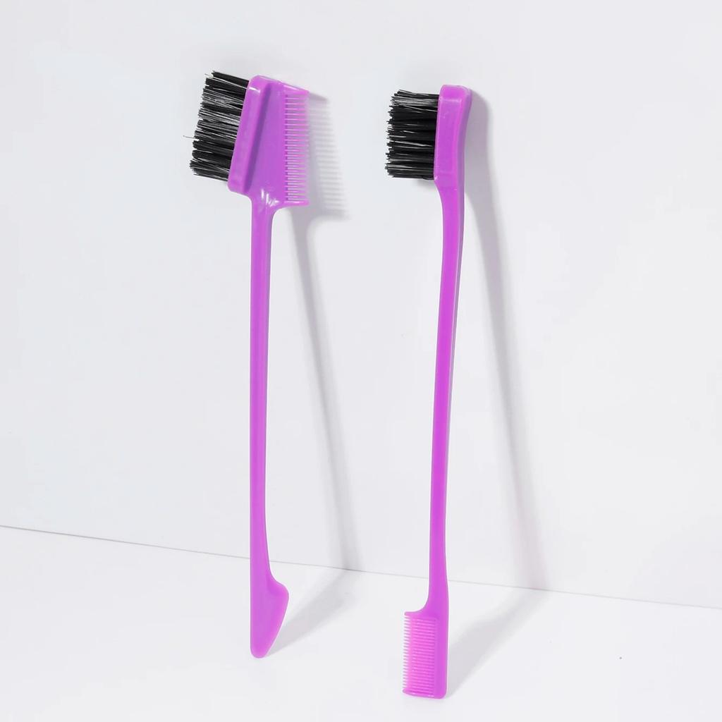 2pcs Edge Control Brushes - Precision Hair/Eyebrow Styling for Women, Ideal for Real Hair Wigs & Daily Grooming, Comb Set