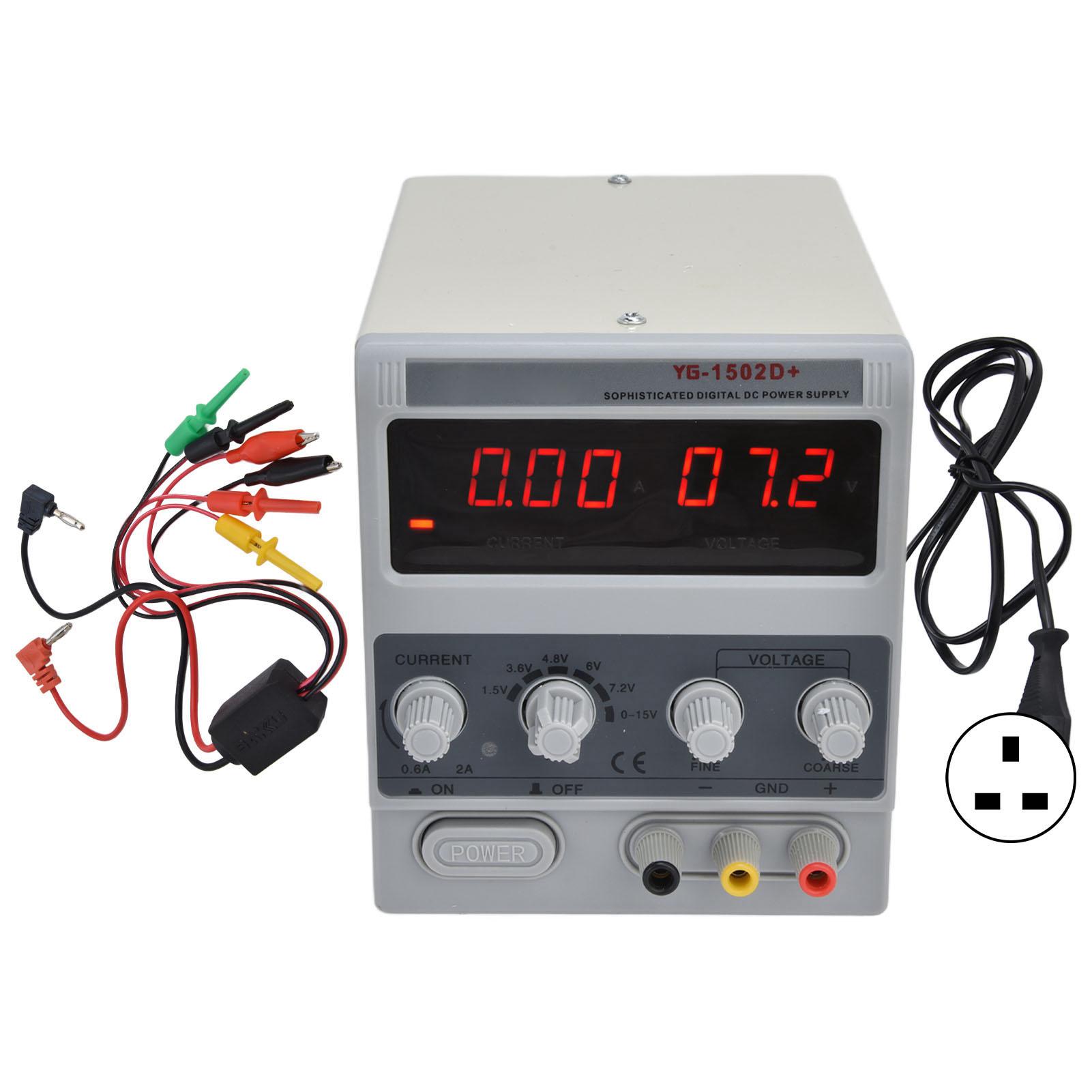 

DC Power Supply 3 Digit Adjustable Switching Regulated Device for DIY Testing 15V 2A 1502D+
