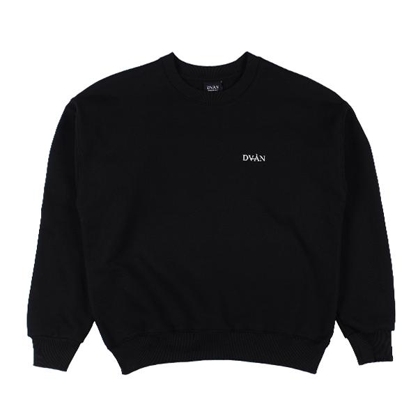 Devan Normal Sweat Shirt Black Basic Sweatshirt Black / 2 Sizes