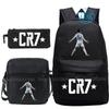 3pcs CR7 Backpacks Ronaldo Print Boys Girls School Bags Student Teenager Mochila Laptop Travel Rucksack Gift