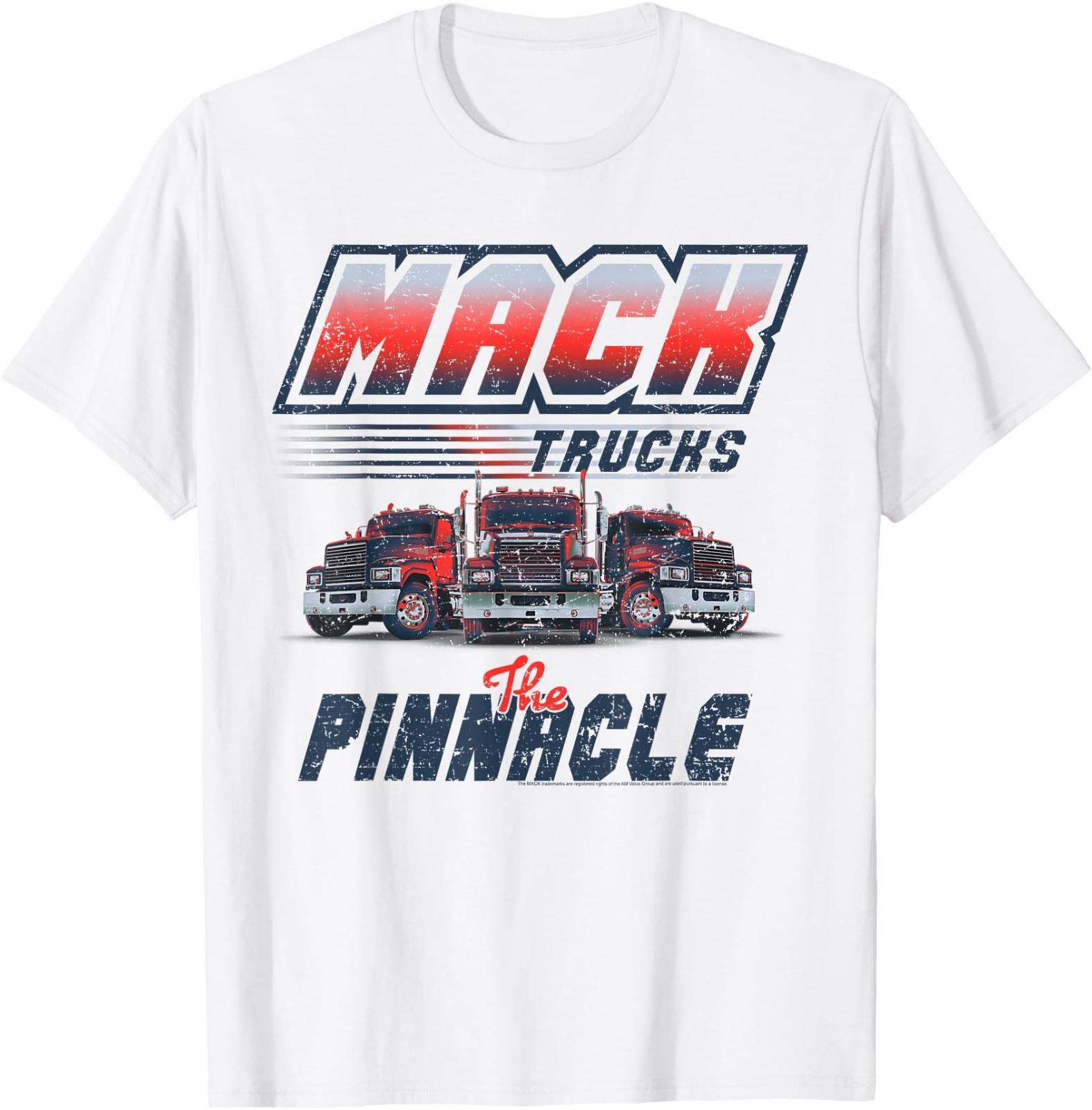 Mack Trucks The Pinnacle Trio of Semi-Trucks Trucker T-Shirt M