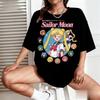 New Sailor Moon Anime Graphic Printed Short Sleeve T Shirt Men's and Women's T Shirt Men's Top Sports T Shirt Harajuku Y2K Tee