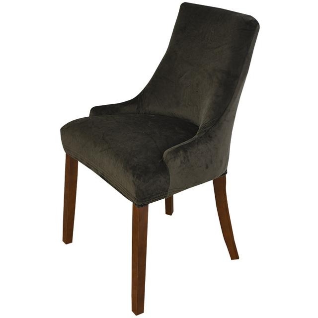 Velvet Tufted Wingback Chair Cover Slipcovers ,Stretch Fit Dining Area Chair Furniture Covers ,Reusable Washable Soft Elastic Lycra Sloping