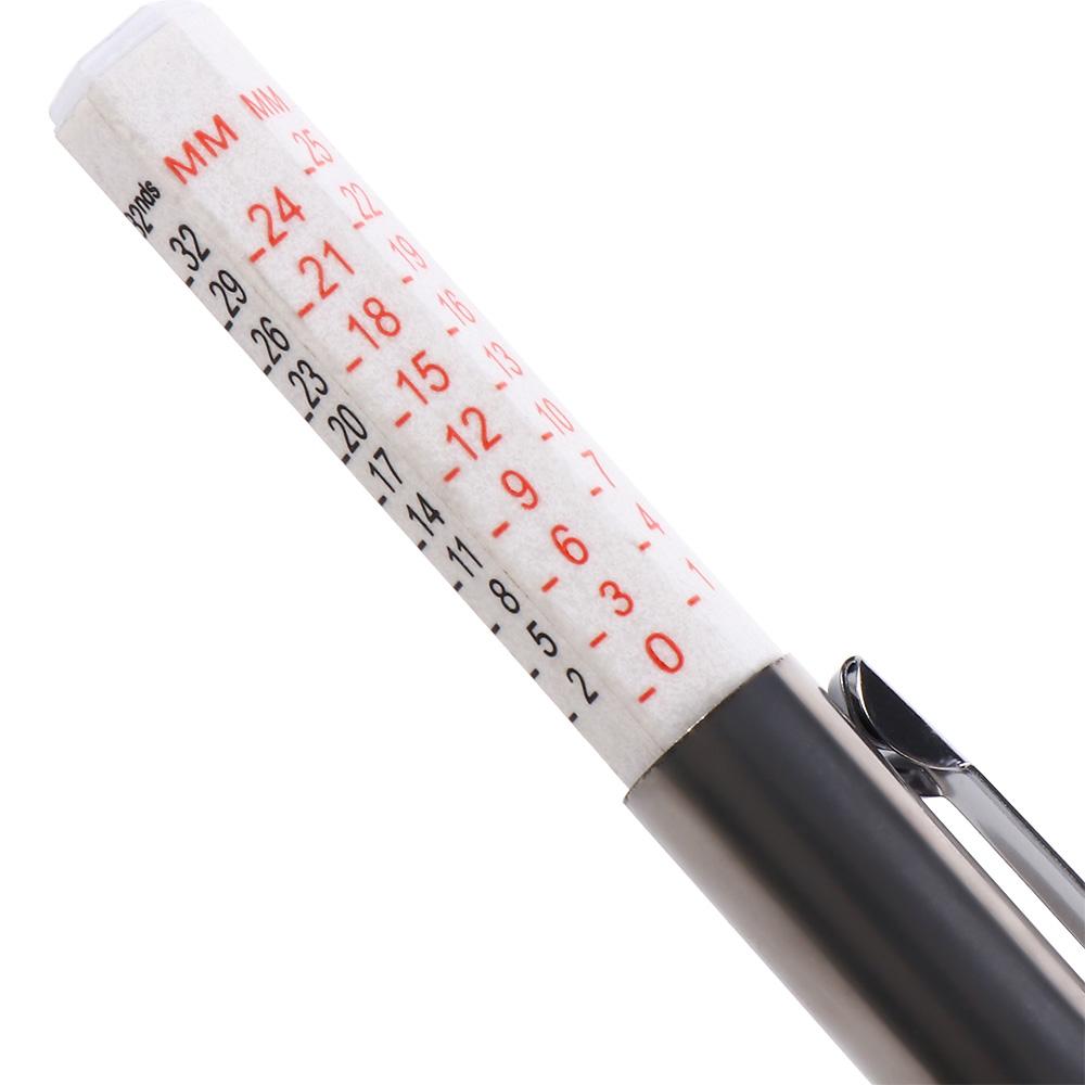 Color Coded 25mm Mark Two-Sided Digital Depth Gauge Tyre Tread Measuring Pen Tire Ruler