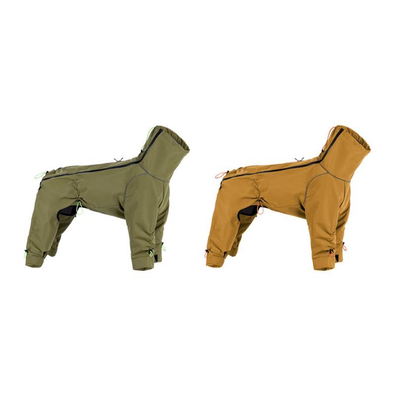 Full Coverage Dog Jacket Winter Warm Fleece Lined Windproof Waterproof 4-Leg Adjustable Pet Coat Large Breeds