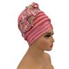 New African Women'S Turban Cap Nigeria Auto Gele Headtie Already Made Wedding Geles Female Head Wraps With Diamond Flower