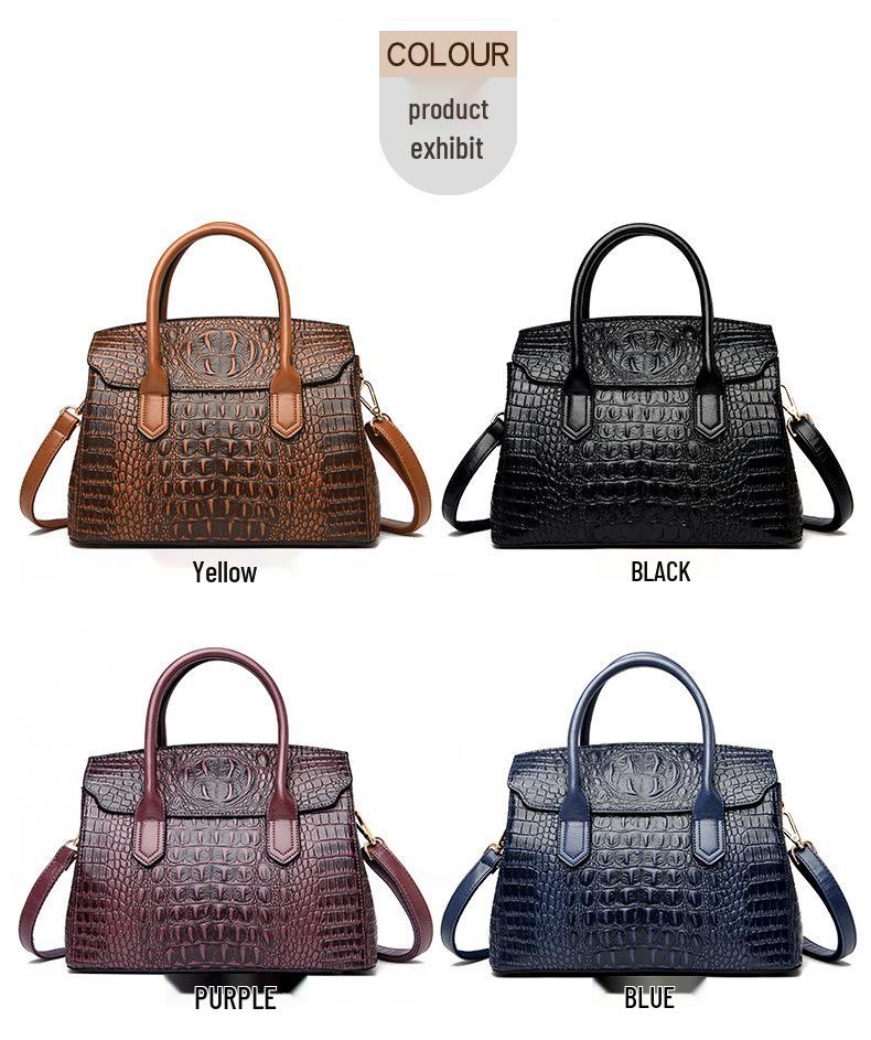 2025 Trendy Retro Crocodile Pattern Women's Crossbody Handbag