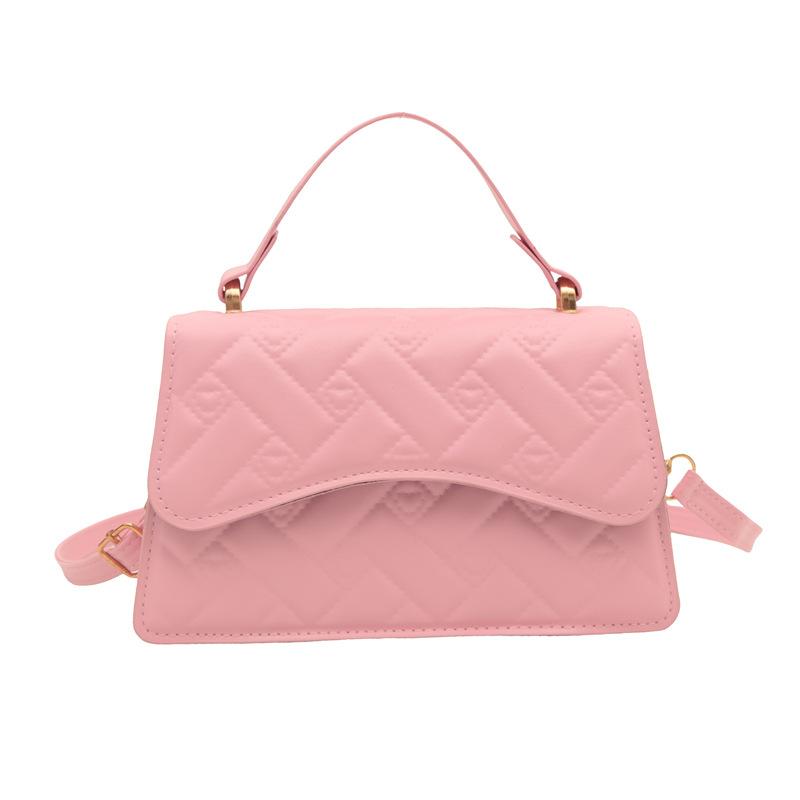 

Нова жіноча сумка через плече 2024 осінь любов вишивка нитками маленька квадратна сумка текстура міська сумка через плече приплив рожевий