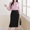 Style Latte Women S Chiffon blouSe With Pintuck caScade Pearl Necklace