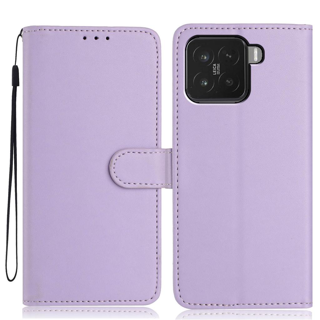 For Xiaomi 15T Pro Wallet Case with Strap/Multiple Card Slots Solid Color Leather Stand Phone Cover