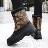 Men's Winter Warm Snow Boots Camouflage Hiking Boots Outdoor knee High Duck Boots Climbing Boots Waterproof  Plus Size