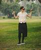 OBER GOLF Knit Wrap Layered Half Pants (Black)
