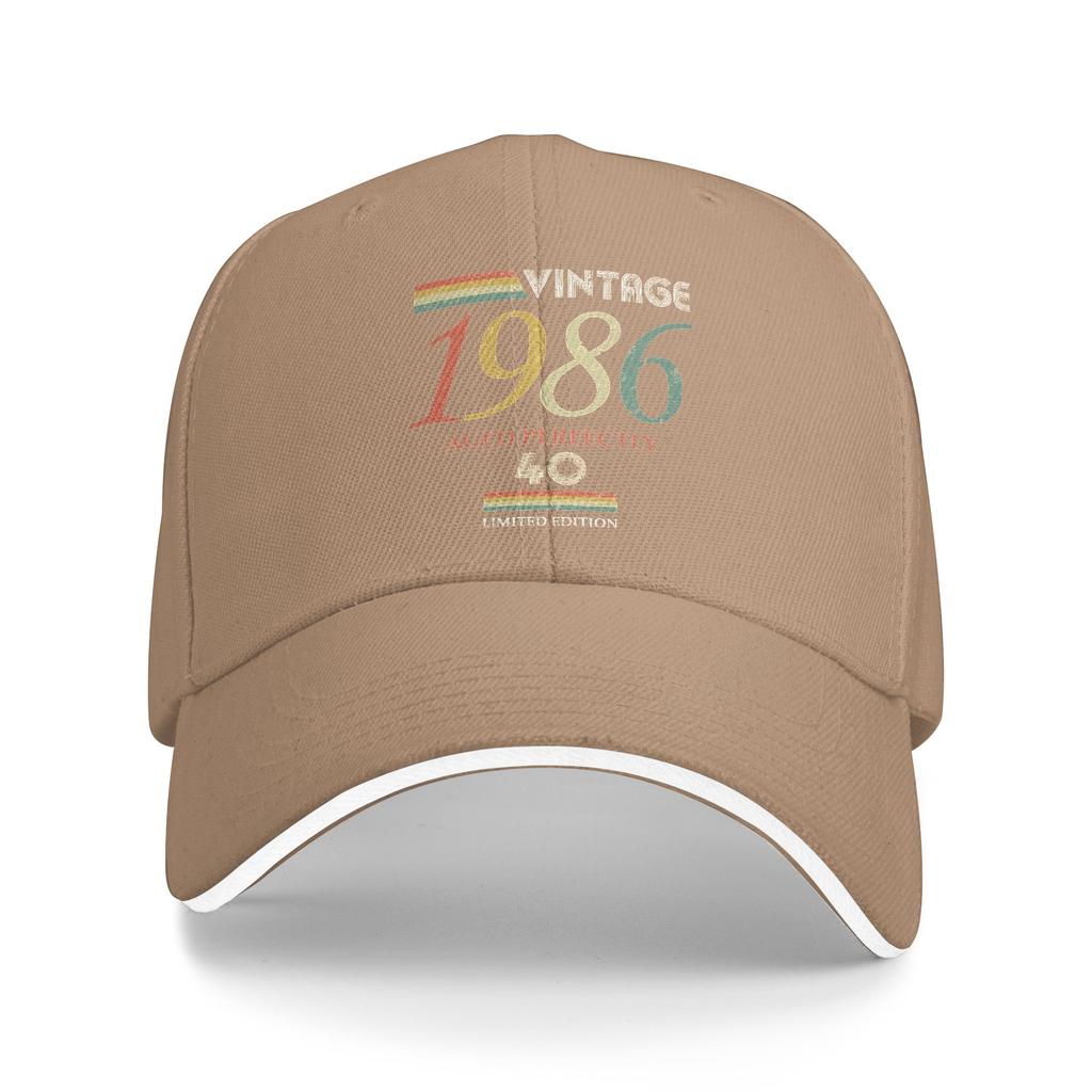 Vintage 1986 40th Birthday Aged Perfectly Gift Casual Baseball Cap Summer Trucker Hat Skate Hip Hop Hats Trendy Baseball Caps