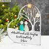Friendship Gift for Women & Men - "A Good Friend Is Like Seaglass" Plaque, with Snowflake & Tree Design Suitable for Desk, Shelf, Office Decor - Th