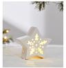 Christmas Ceramic Glowing Tree House Ornament - Desktop Scene Decoration Prop & Gift