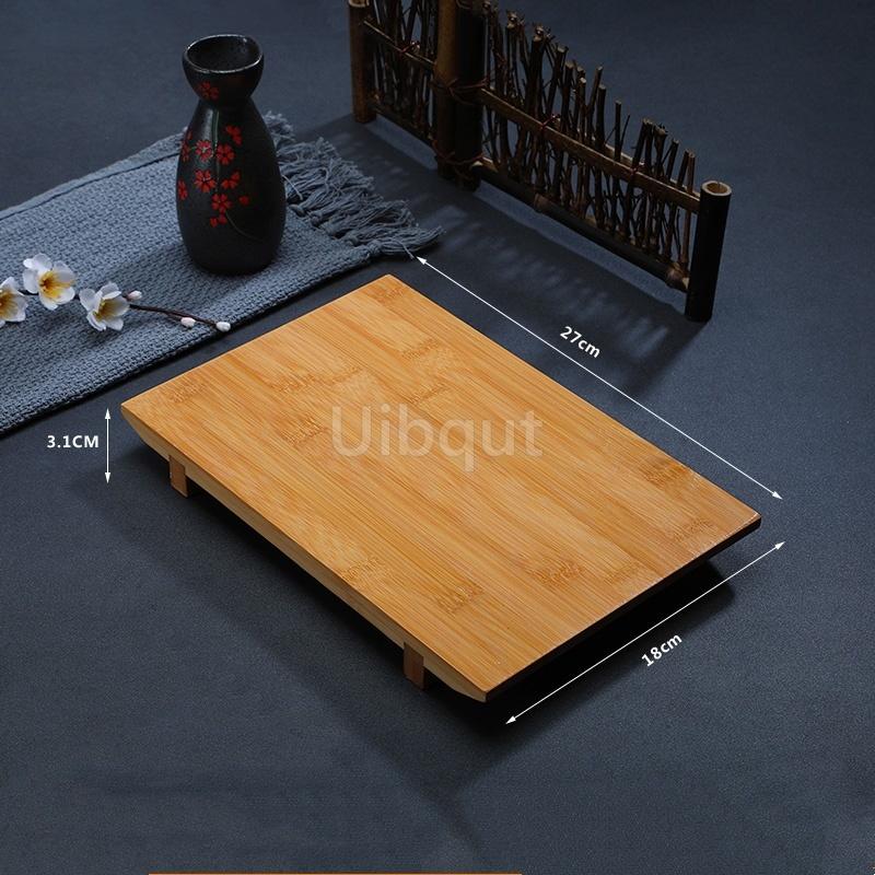 Bamboo Sushi Board Boat Plate Rectangular Platform Cooking Sashimi Basin Japanese Korean Cuisine Tableware Serving Plate Tray