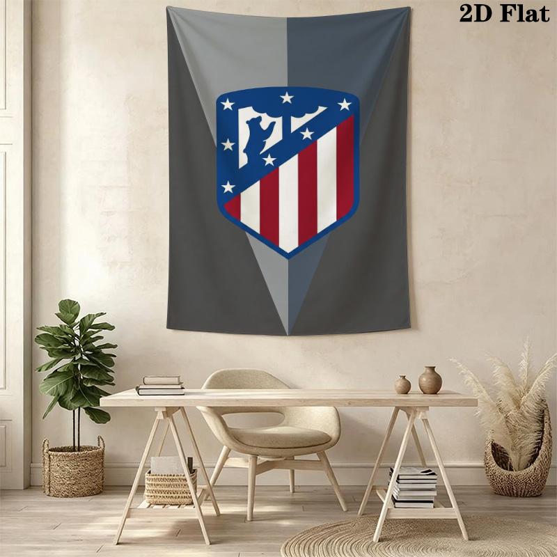 Club Atltico De Madrid Crest Threepiece Set 1 Duvet Cover 2 Pillowcase Without Core Bedding Set Soft And Comfortable