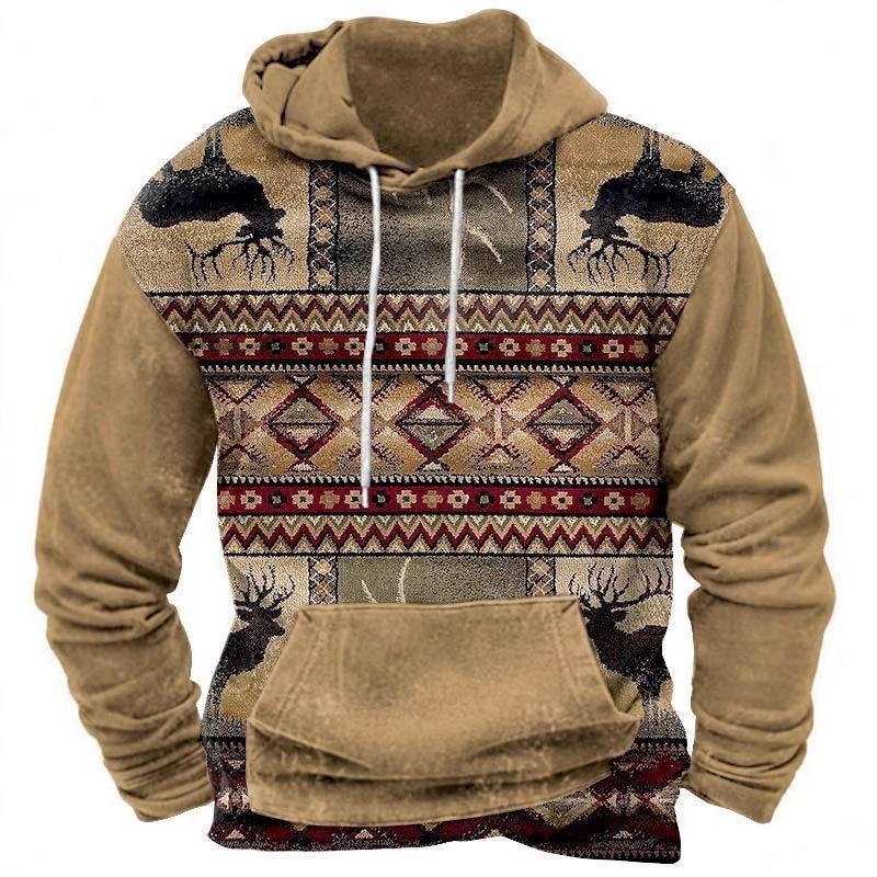 European Men's 3D Print Sports Hoodie - Street Fashion Trend