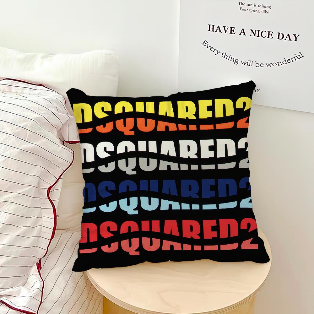 Fashion D-Dsquared2 Logo Cushion Cover Living Room Headboard Bedroom Office Cushion Cushion Sofa Nap Time Pillow Case
