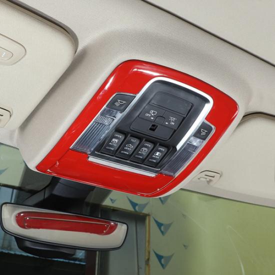 Fit For -2025 Dodge Ram 1500 ABS Red Roof Reading Light Lamp Cover Trim 2PCS