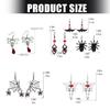 Halloween Inspired Bat Spiders Pendant Earrings Gothic Jewelry For Women Alloy Accessories