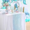 1 pz. Runner da tavolo con paillettes iridescenti glitterate, decorazione morbida per tavolo da pranzo per matrimonio, compleanno, festa, 30x183 cm.