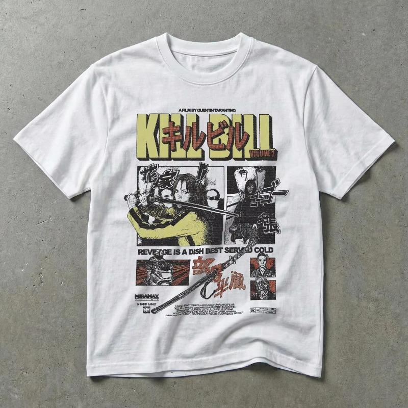 Kill Bill Japanese Style Retro Mens Tshirt Summer New Mens and Womens Casual Fashion Tshirt