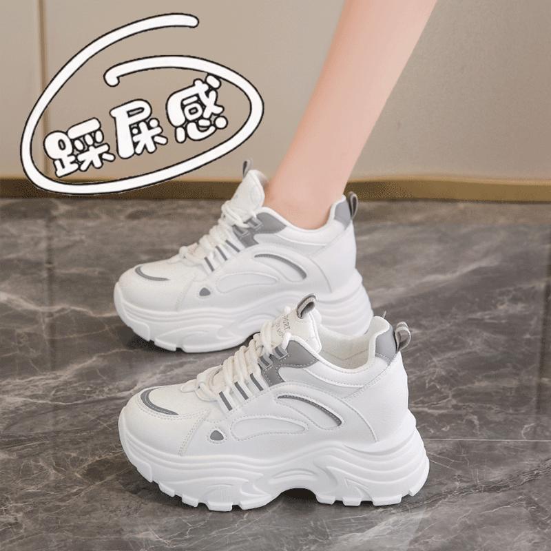 Dad shoes autumn and winter new velvet warm two cotton shoes thick-soled inner height-increasing sports shoes