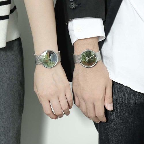 KLON RH simply JOE 40mm Silver Watch with Mirror Face, Simple and Stylish for Men and Women (JOE Only)