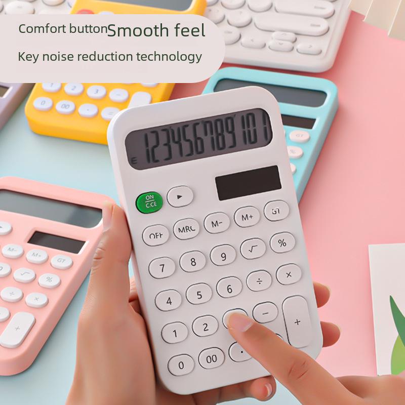 Compact 12-Digit Calculator, Portable and Vibrant, Ideal for Students and Office Use