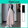 Womens Highwaist Flared Skirt With Pleated Design For Spring Casual Wear