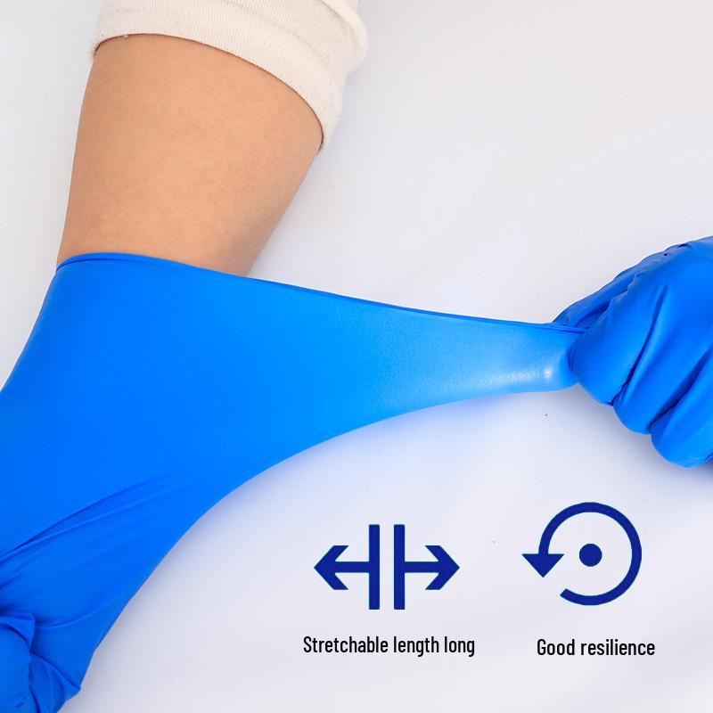Thickened Non-Slip Disposable Nitrile Gloves: Oil, Acid & Alkali Resistant for Protective Household Cleaning