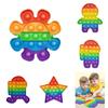 Innovatives 12cm Regenbogen Silikon Sensorisches Blasen Spielzeug Für Kinder Mit Bunten Formen