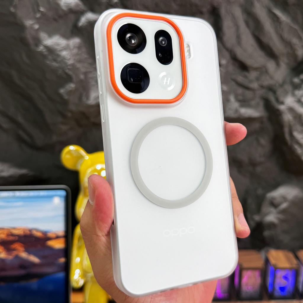 For OPPO Find X9 Pro Case For MagSafe Magnetic Simple Matte Transparent Skin Feel Lightweight PC Hard Cover Non-Slip Bumper