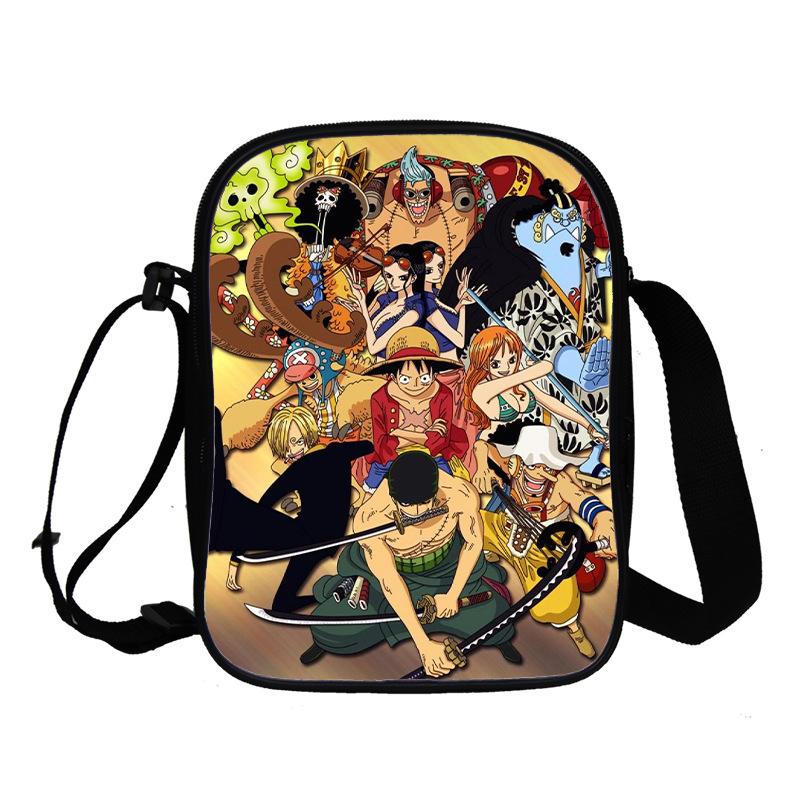 Animation Peripheral Messenger Bag, Primary And Secondary School Student Schoolbag 3D Full Color Printing Double-Layer Shoulder Bag Portable