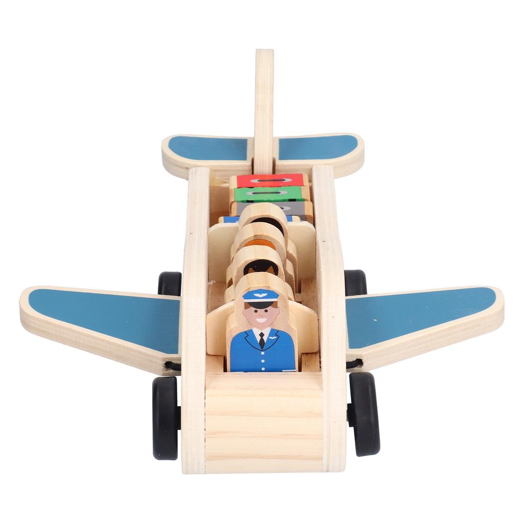 Toddlers Wooden Airplane Play Set Air Passenger Jet Play Toy Educational Airplane Model ToyAircraft