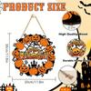 Wooden Halloween Pumpkin Hanging Sign Door Wall Decor Party Home Garden Decoration
