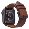 Frosted Brown Genuine Leather Watch Strap Replacement for Apple Watch Series 7 8 SE Custom Wristband Replacement Accessory