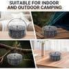 Vintage Gusseisen Mückenabwehrspulenbox - Florales Hohlkunstdesign | Outdoor Camping Mückenabwehr Artefakt + Heimherd | Tragbarer Griff Reiseset
