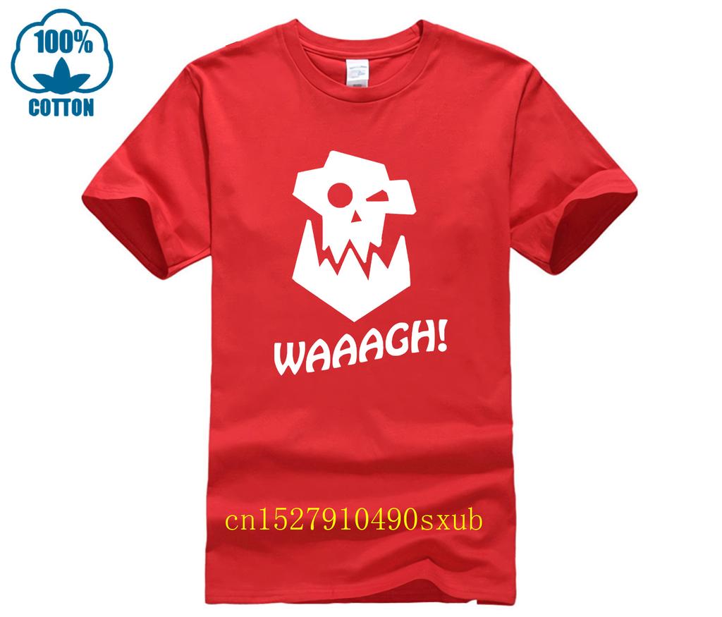 Hot Mens Fun Casual Print Tshirt Ork Waaagh Round Neck Cool  Mans Tshirt