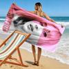 Sabrina Carpenter Vibe  Print Beach Towel, Large Soft Quick Dry Towel for Beach Camping Swimming