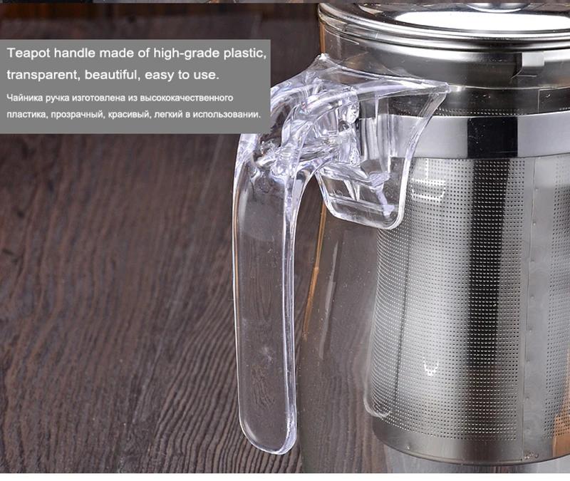 Hot sale 500ml Heat Resistant Glass Tea Pot,Coffee Teapot Flower Tea Set Puer kettle Convenient Office Teaset 1pcs,kung fu tea