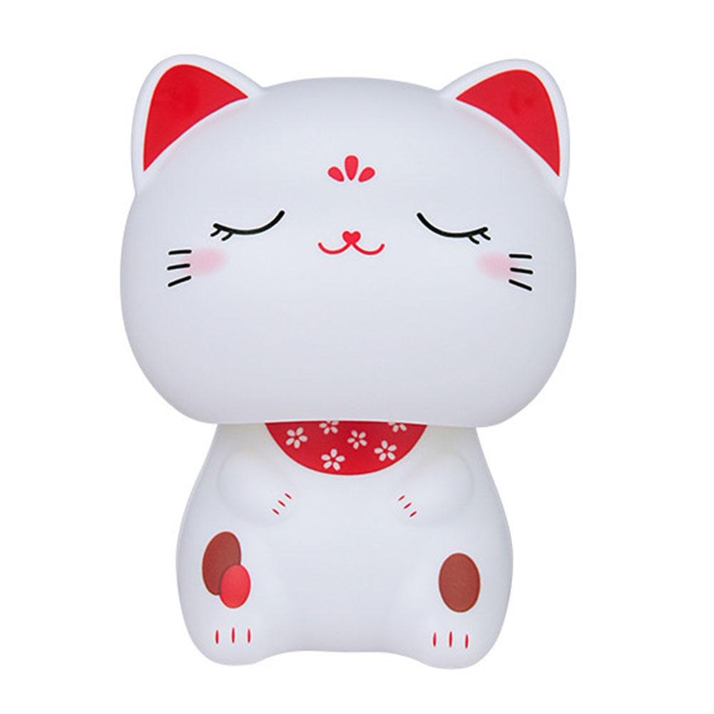 Happiness And Auspiciousness Car Ornament Cute Cat Solar Powered