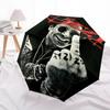 1pc Ozzy Osbourne Automatic Umbrella   8 Rib Portable Folding Black Iron Frame for Outdoor, Beach, Travel, Beach Umbrella 158